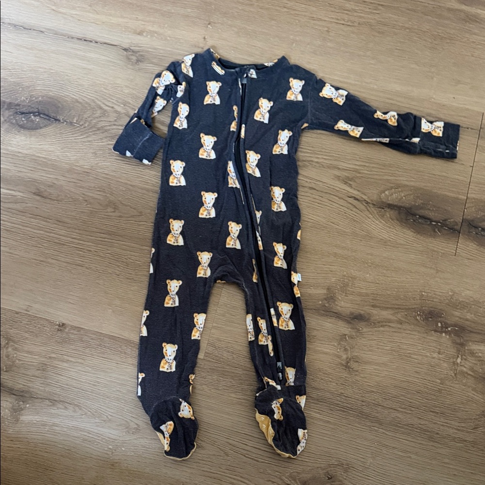 Kids Black and Tan Teddy Bear One Piece